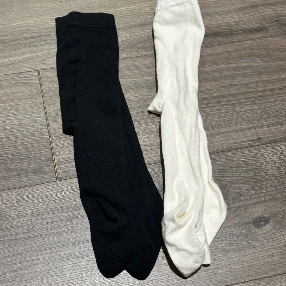 Source Unknown Black and White Men’s Dress Crew Socks - Two Pack